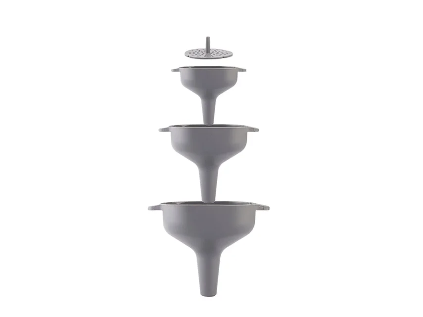 Porland Conforte Antrasit 3 Parça Süzgeçli Huni Seti 9 cm - 3