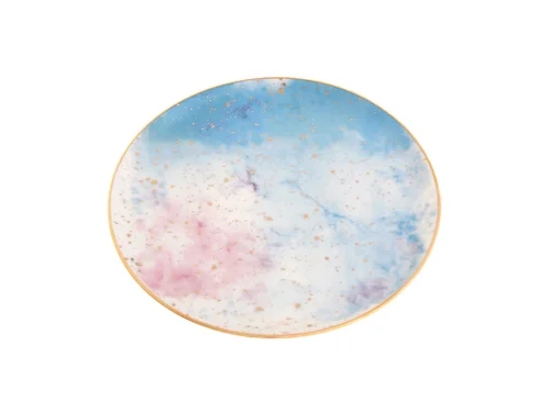 Porland Cosmos Desen5 Düz Tabak 17cm 6 adet - 2