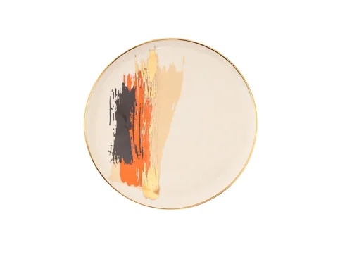 Porland Dash Desen4 Düz Tabak 21cm - PORLAND
