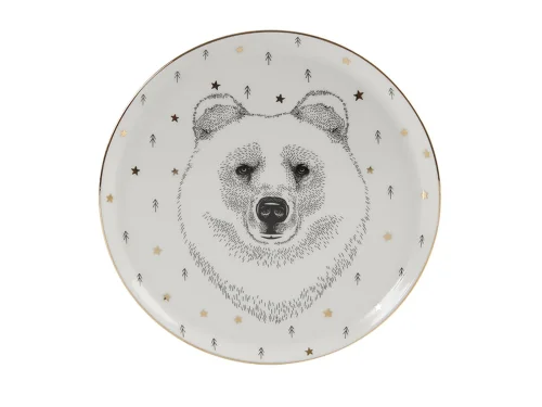 Porland Forest Bear Düz Tabak 20cm - PORLAND