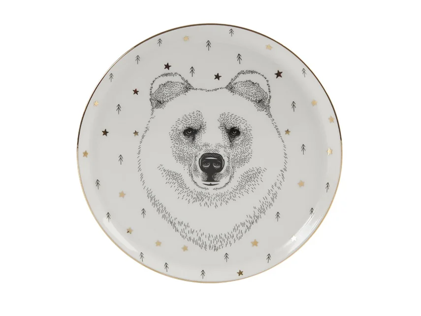 Porland Forest Bear Düz Tabak 20cm - 1