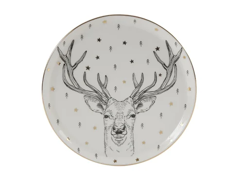 Porland Forest Deer Düz Tabak 20cm - PORLAND