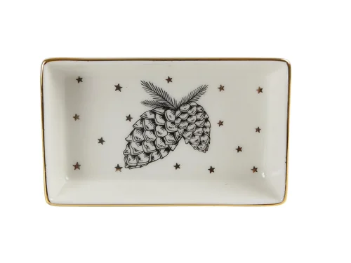 Porland Forest Pine Cone Kahvaltı&Meze Tabağı 7x11cm - PORLAND