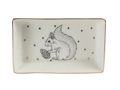 Porland Forest Squirrel Kahvaltı&Meze Tabağı 8x14cm - PORLAND