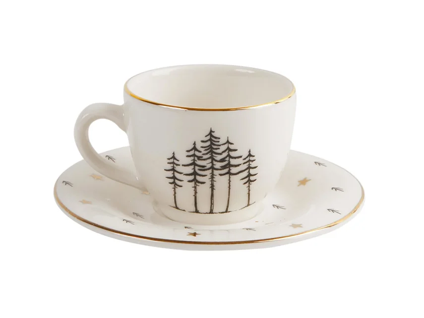 Porland Forest Tabaklı Kahve Fincanı 85cc - 1