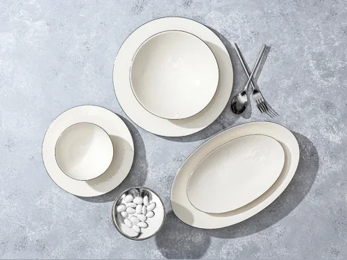 Porland Illusion Platin 27 Parça 6 Kişilik Yemek Takımı - PORLAND
