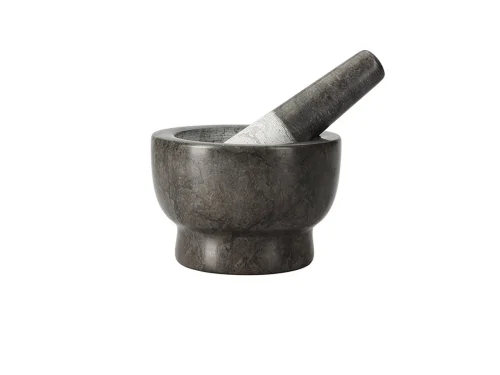 Porland Marble Kahverengi Mermer Havan 13 cm - 2