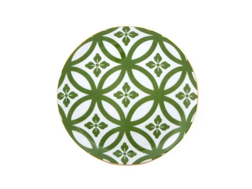 Porland Morocco Desen1 Yeşil Düz Tabak 17cm - 1