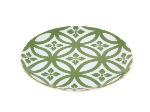 Porland Morocco Desen1 Yeşil Düz Tabak 17cm - 2