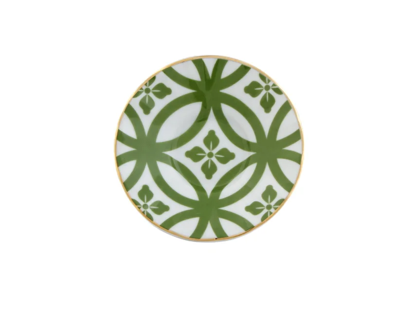 Porland Morocco Desen1 Yeşil Ergonomik Çay Tabağı 11cm - 1