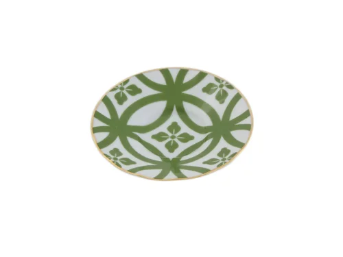 Porland Morocco Desen1 Yeşil Ergonomik Çay Tabağı 11cm - 2