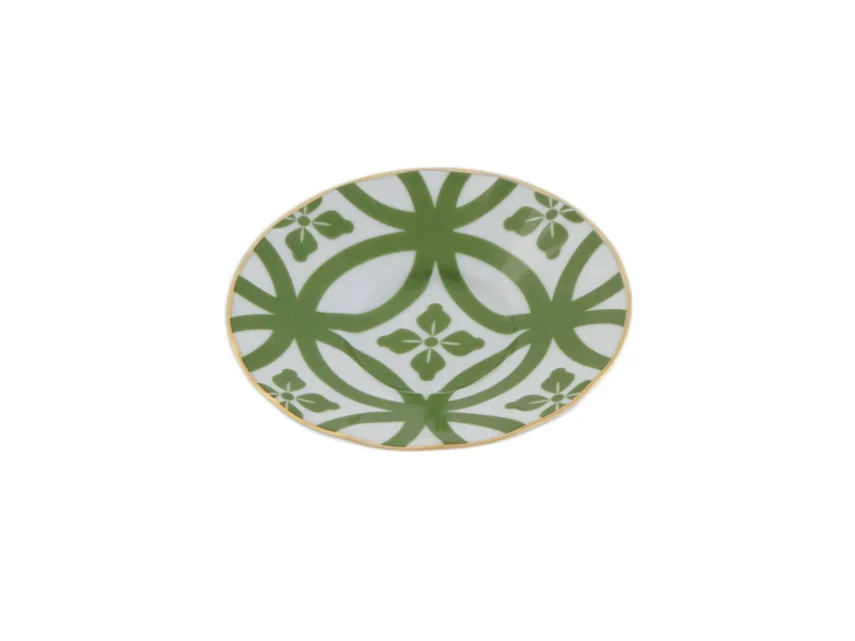 Porland Morocco Desen1 Yeşil Ergonomik Çay Tabağı 11cm - 2