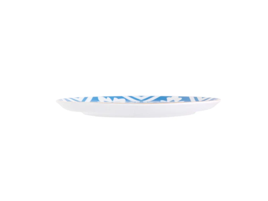 Porland Morocco Desen2 Mavi Düz Tabak 20cm - 3