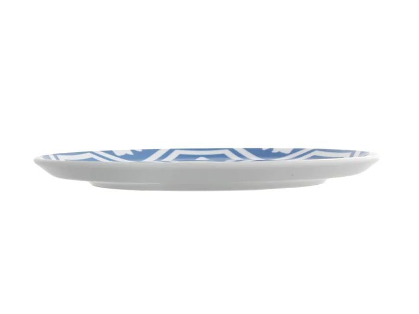 Porland Morocco Desen2 Mavi Düz Tabak 24cm 6 Adet - 3