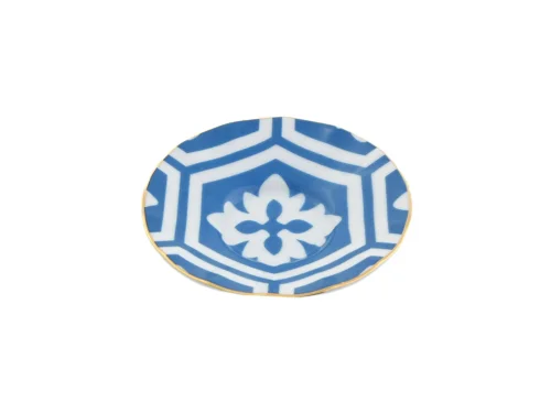 Porland Morocco Desen2 Mavi Ergonomik Çay Tabağı 11cm - 2