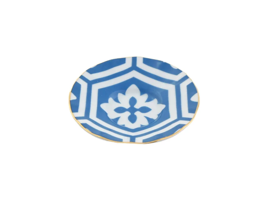Porland Morocco Desen2 Mavi Ergonomik Çay Tabağı 11cm - 2