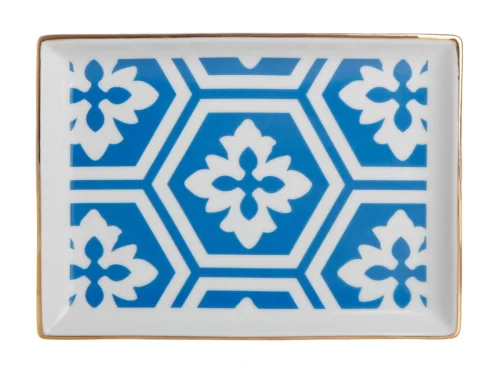 Porland Morocco Desen2 Mavi Kahvaltı Tabağı 18cm - PORLAND