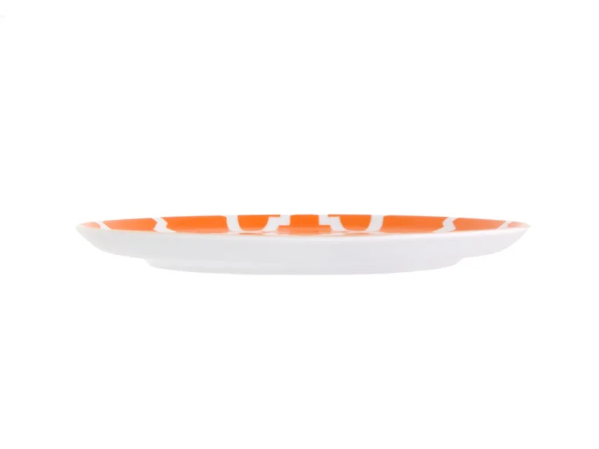 Porland Morocco Desen3 Turuncu Düz Tabak 20cm 6 adet - 3