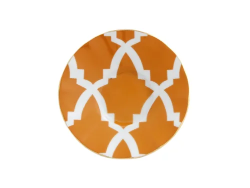 Porland Morocco Desen3 Turuncu Ergonomik Çay Tabağı 11cm - PORLAND