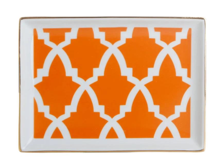 Porland Morocco Desen3 Turuncu Kahvaltı Tabağı 18cm - 1