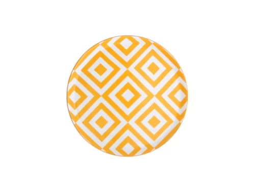 Porland Morocco Desen4 Sarı Düz Tabak 20cm 6 adet - PORLAND