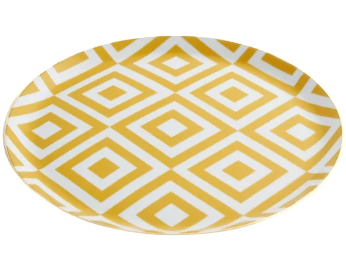 Porland Morocco Desen4 Sarı Düz Tabak 24cm 6 Adet - 2