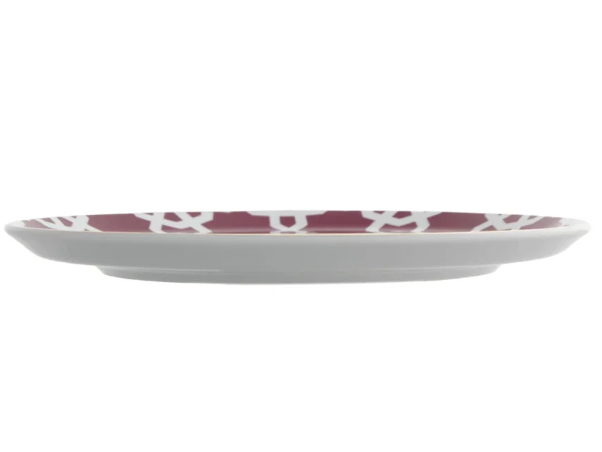 Porland Morocco Desen5 Fuşya Düz Tabak 24cm 6 Adet - 3