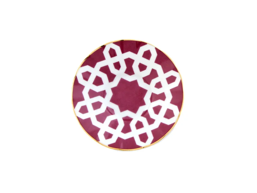 Porland Morocco Desen5 Fuşya Ergonomik Çay Tabağı 11cm - 1