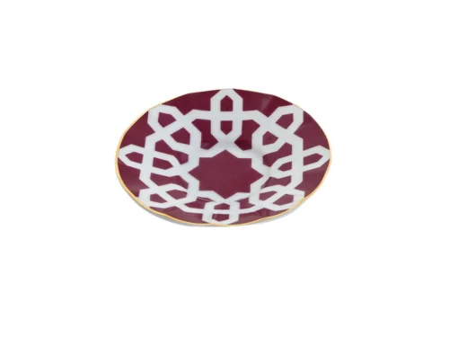 Porland Morocco Desen5 Fuşya Ergonomik Çay Tabağı 11cm - 2