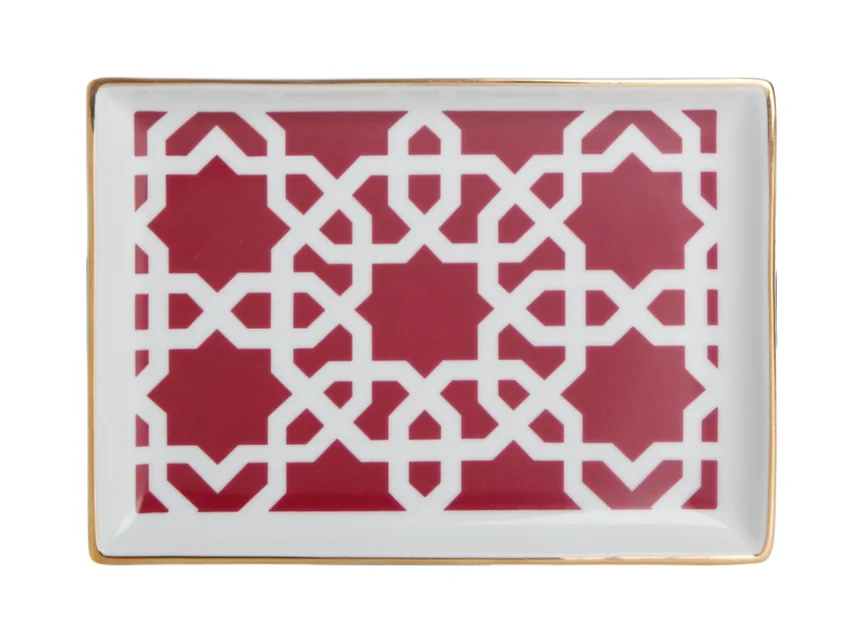 Porland Morocco Desen5 Fuşya Kahvaltı Tabağı 18cm - 1