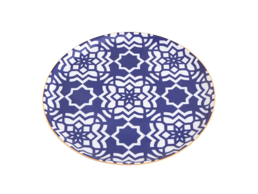 Porland Morocco Desen7 Mor Düz Tabak 20cm 6 adet - 2