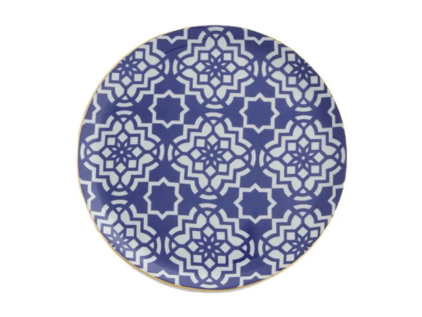 Porland Morocco Desen7 Mor Düz Tabak 24cm 6 Adet - 1
