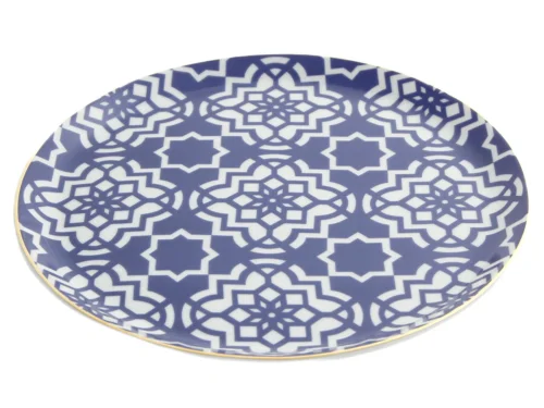 Porland Morocco Desen7 Mor Düz Tabak 24cm 6 Adet - 2