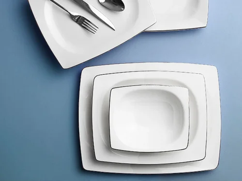 Porland Riva Platin 57 Parça 12 Kişilik Yemek Takımı - PORLAND