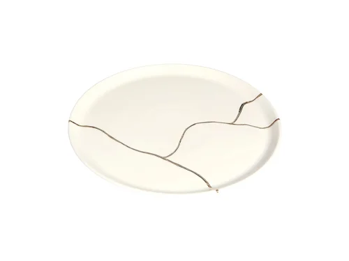 Porland Spirits Altın Yaldız Düz Tabak 24cm 6 Adet - 2
