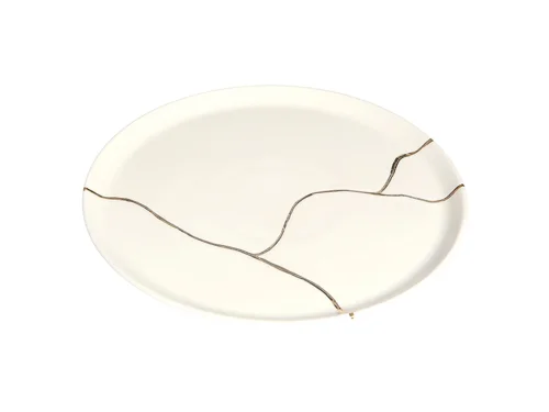 Porland Spirits Altın Yaldız Düz Tabak 28cm - 2