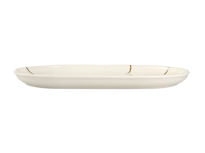 Porland Spirits Altın Yaldız Kayık Tabak 32cm - 3