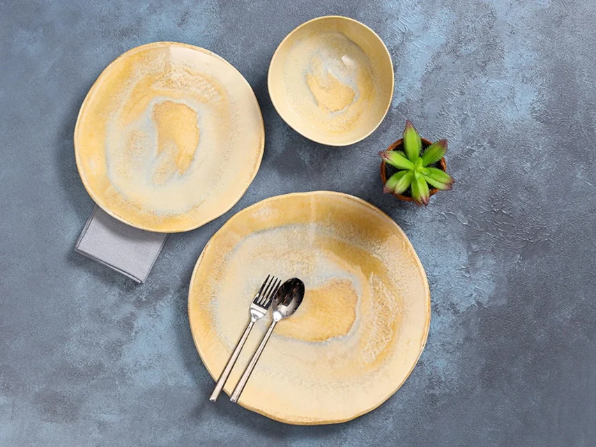 Porland Stoneware Pearl 12 Parça 4 Kişilik Yemek Takımı - 1