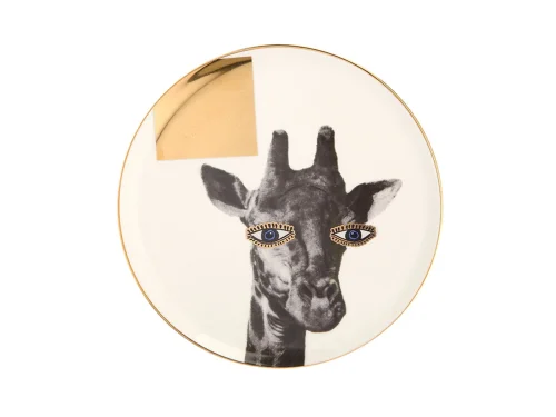 Porland Wild Life Giraffe Düz Tabak 20cm - PORLAND