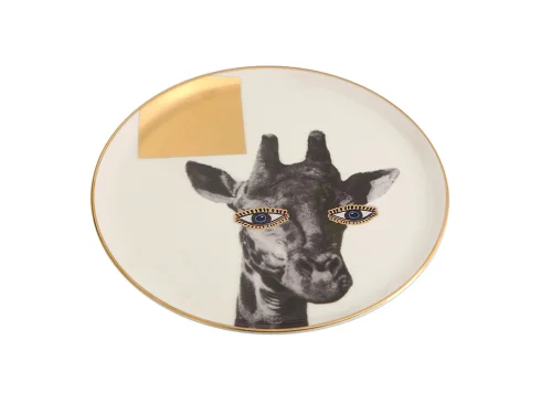 Porland Wild Life Giraffe Düz Tabak 20cm - 2