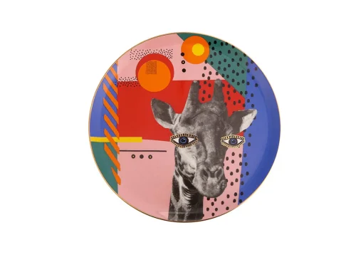 Porland Wild Life Giraffe Düz Tabak 28cm - PORLAND