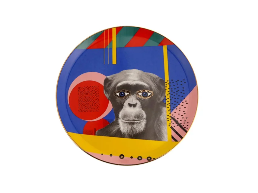 Porland Wild Life Monkey Düz Tabak 28cm - 1
