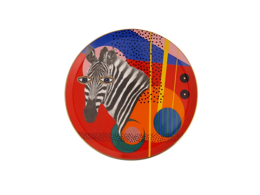 Porland Wild Life Zebra Düz Tabak 28cm - 1