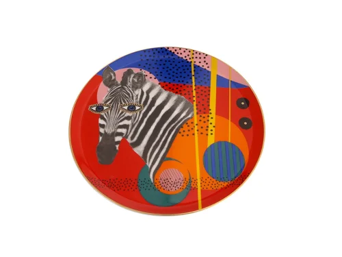 Porland Wild Life Zebra Düz Tabak 28cm - 2