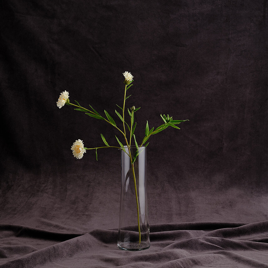Sarev Corn Flower Dekoratif Çiçek Krem - 1